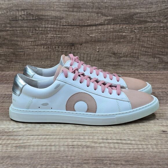 Oliver Cabell Shoes - Oliver Cabell Low 1 Florence Women's Size EU 38 US 8 White Pink Leather Sneakers